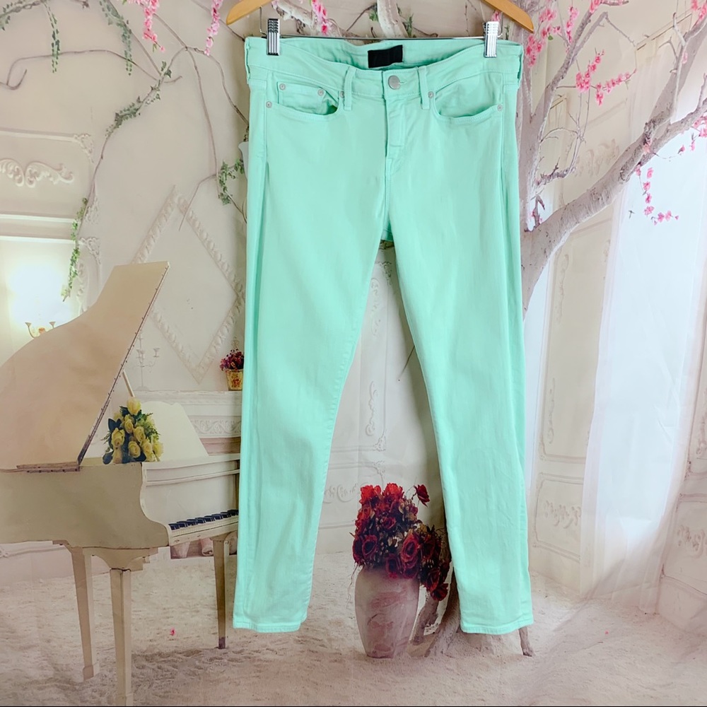Vince Ankle Skinny Jeans in Light Mint - Picture 2 of 11
